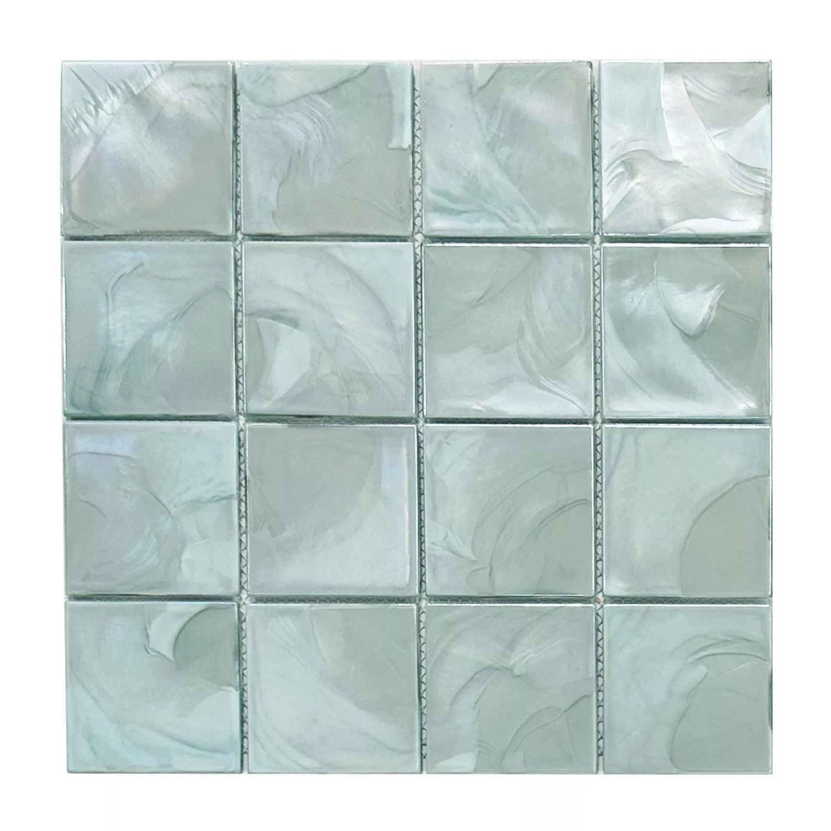 Mist Square molten glass mosaic