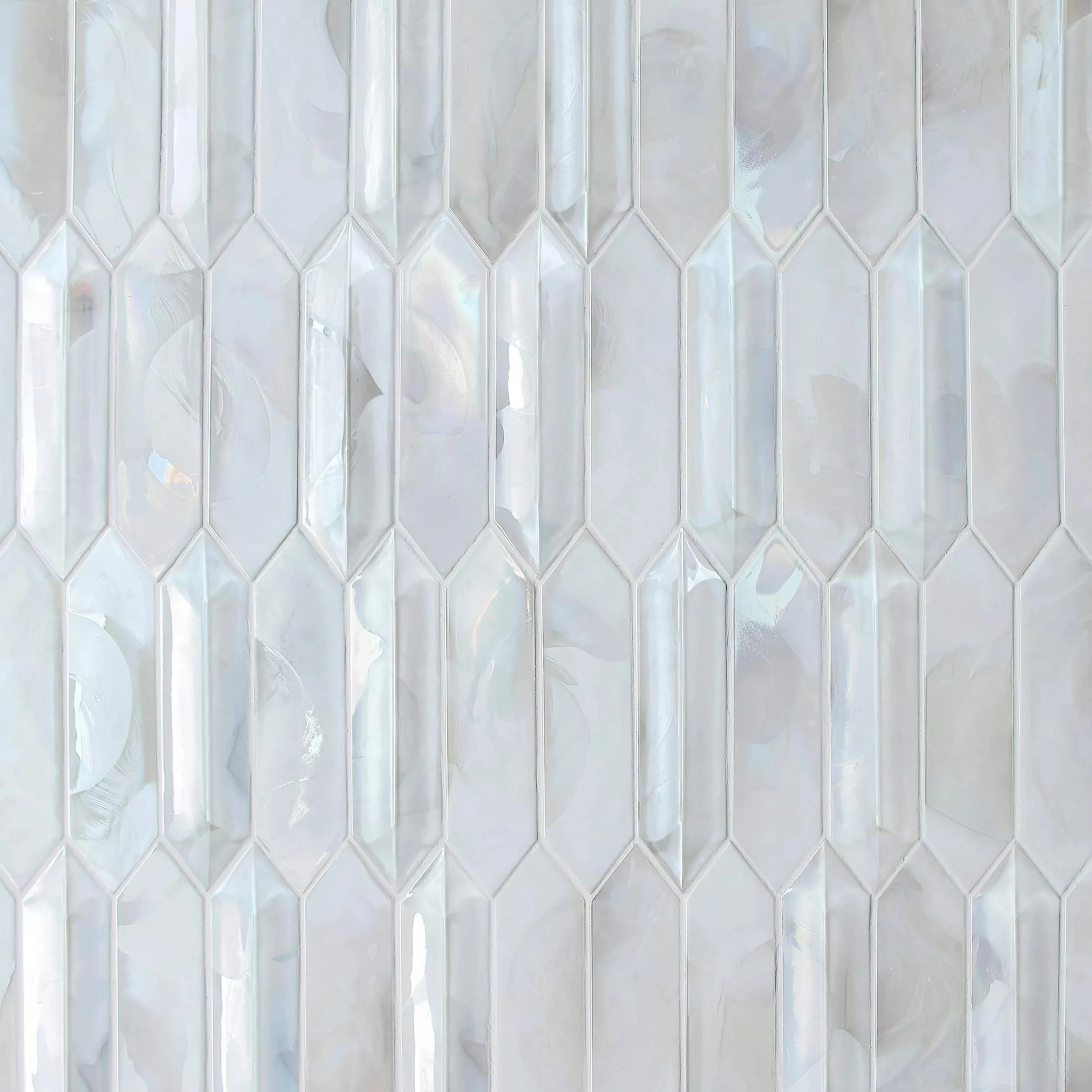 Lustre Picket molten glass mosaic