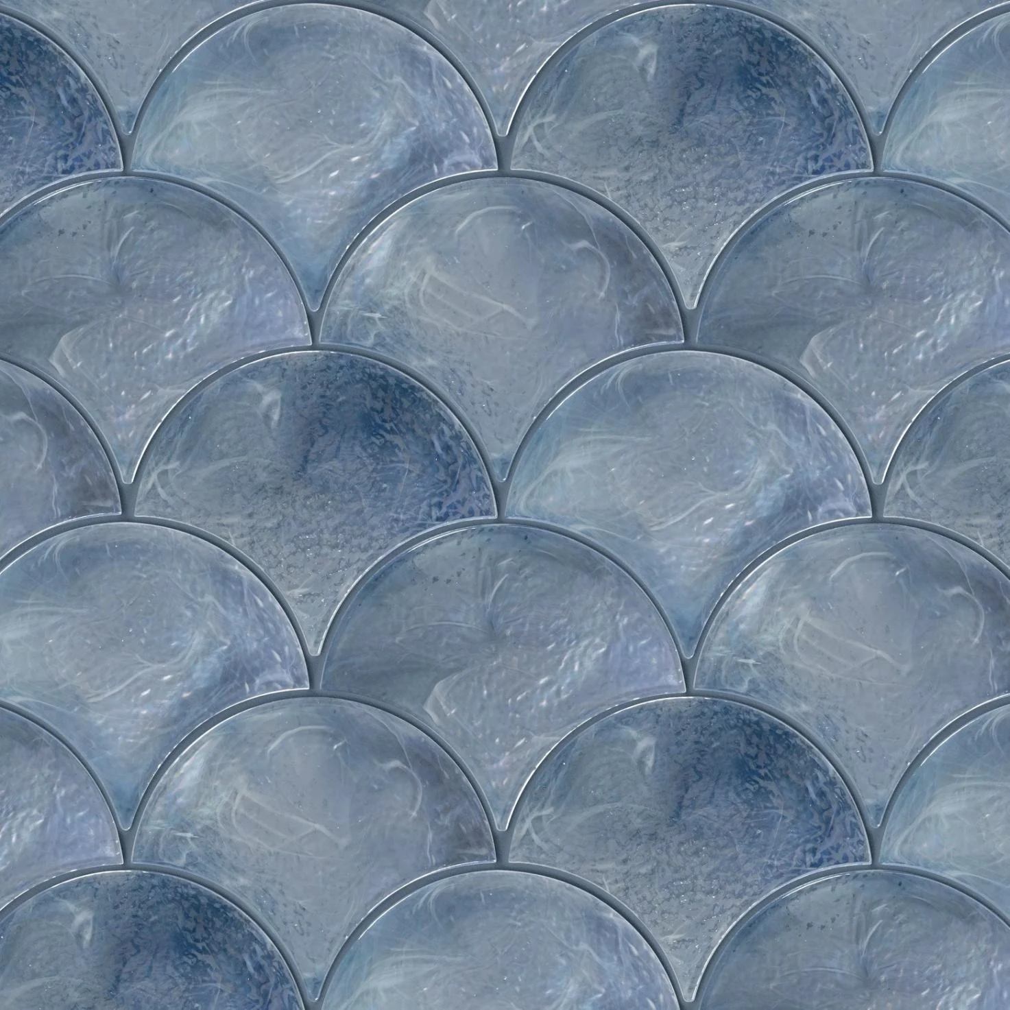 Water Fan molten glass mosaic